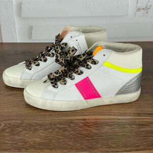 Nine West Stunnah Women's High-Top Sneakers‎ size 5.5 vintage effect